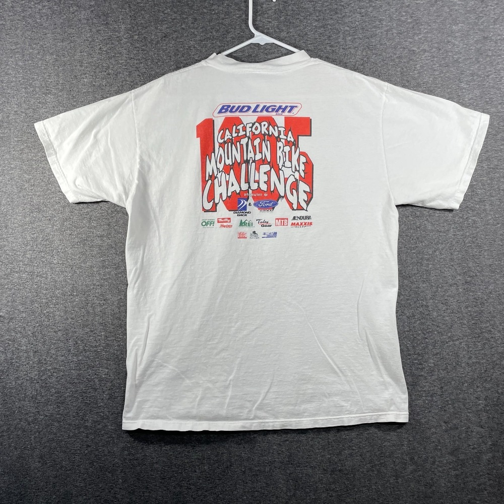Vintage Bud Light 1995 California Mountain Bike Challenge T Shirt Mens XL MTB